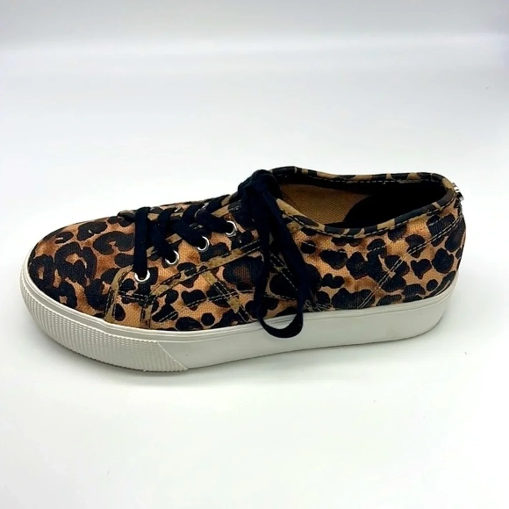Steve Madden - Emmi Cheetah Brown Black Platform Lace Up Sneakers Size 10